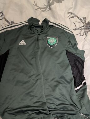 adidas Dark Green and Black Celtic Training Top